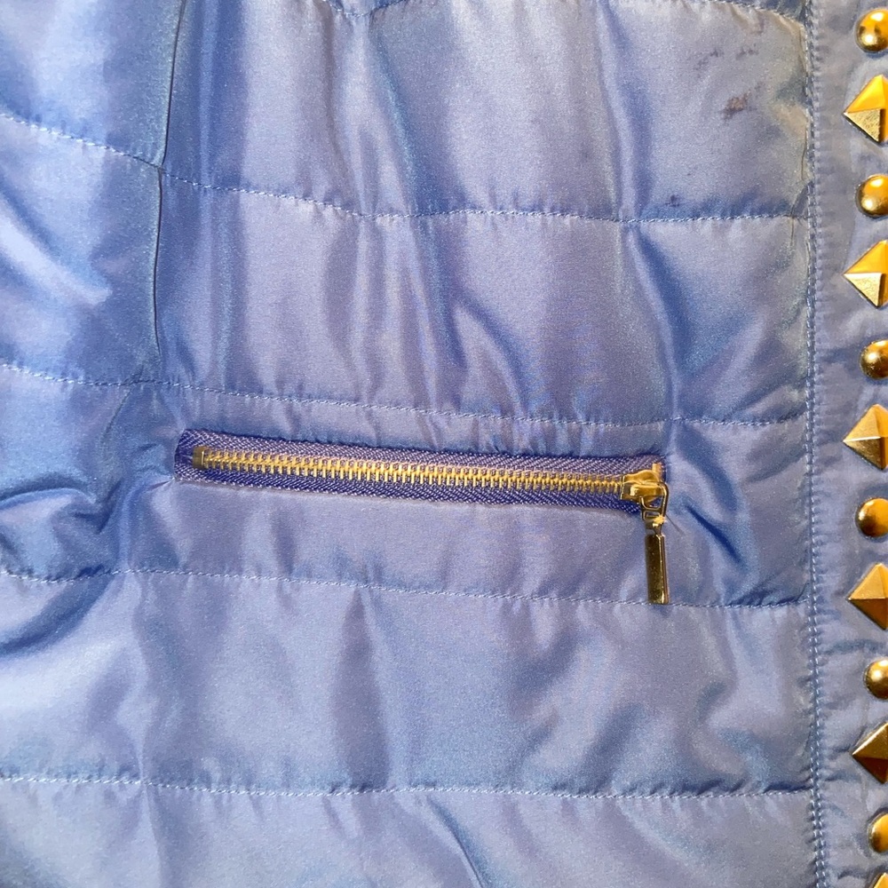 Ruby Rd. Blue Studded Puffer Jacket - Picture 4 of 13